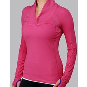 Lululemon Run Brisk Long Sleeve Pink Blue Pullover